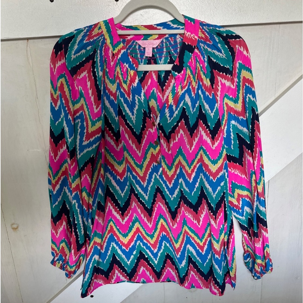 LILY PULITZER SILK BLOUSE